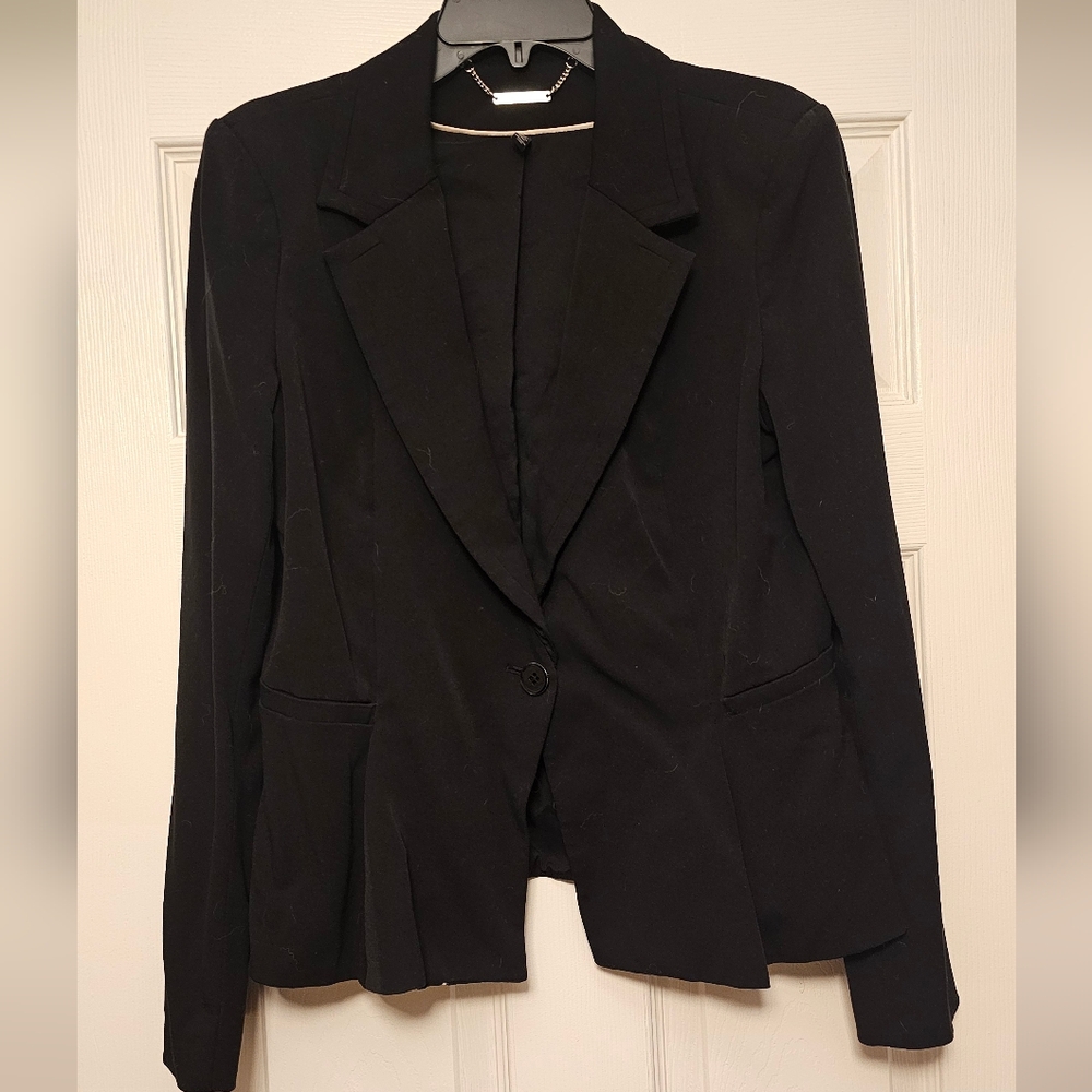 WHBM Classic Black Blazer, Fully Lined, Size 12
